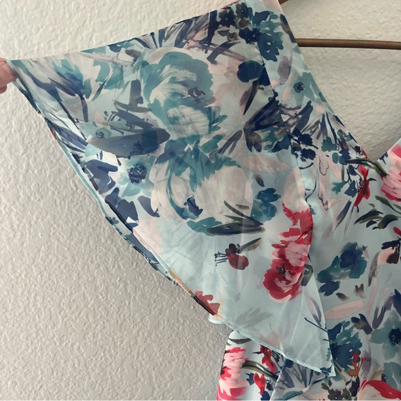 Parker Black reba floral mini dress polyester Size 6 - Picture 6 of 14